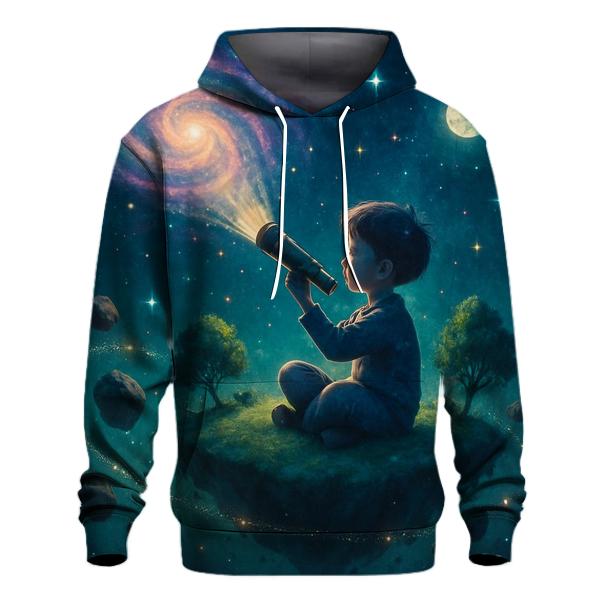 Stargazer Child On The Floating Island heavyweight hoodies
