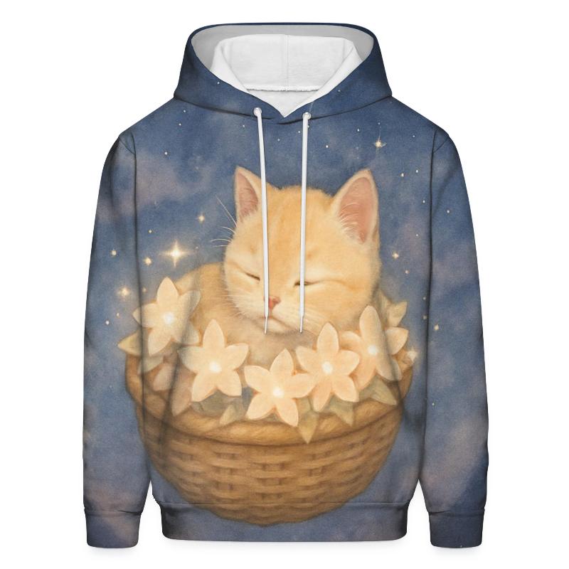 Star Blossom Basket Kitten pullover hoodies
