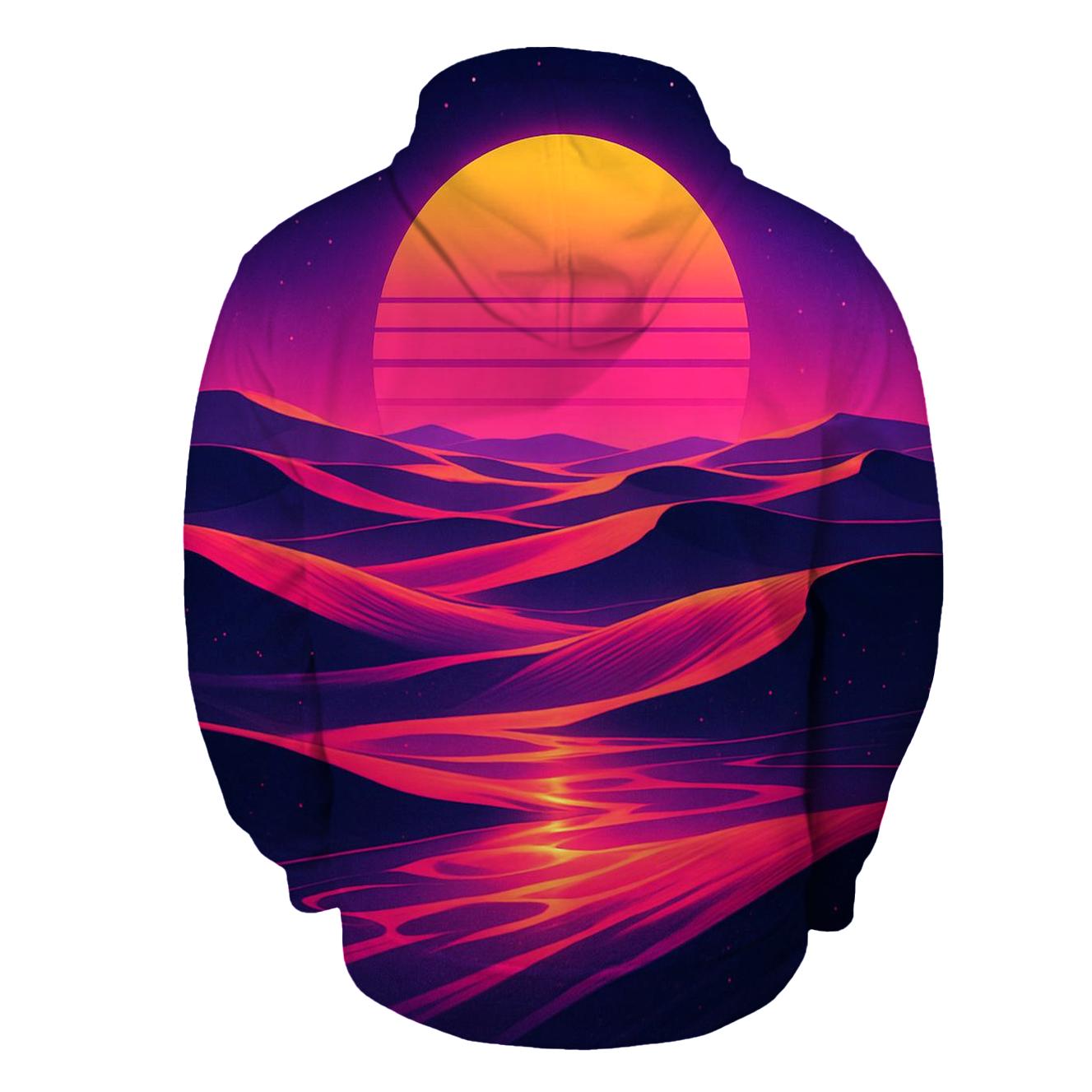 Neon Mirage Sunset Dunes designer hoodies