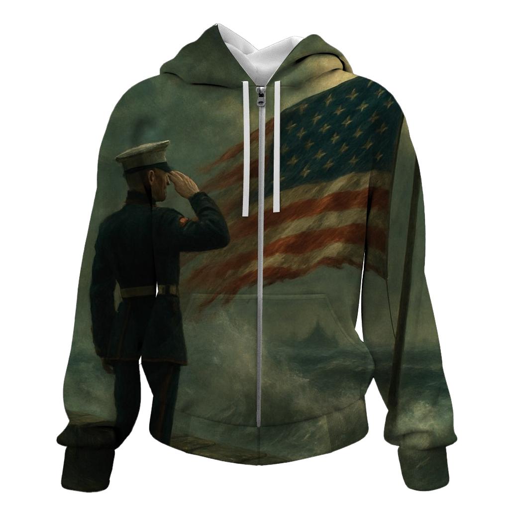 Silent Salute At The Sea Wall lightweight hoodies
