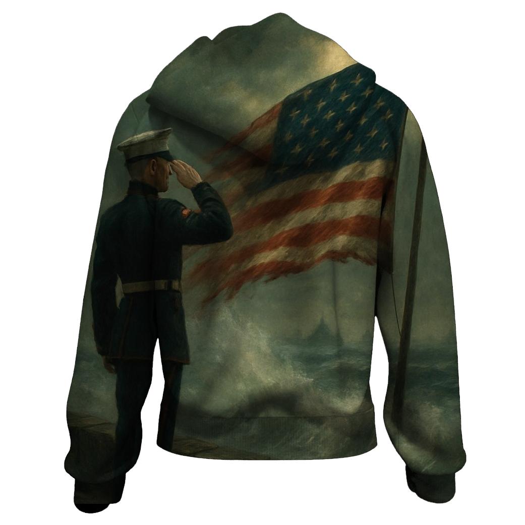 Silent Salute At The Sea Wall lightweight hoodies