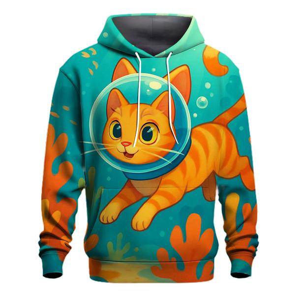 Ocean Reef Diver Cat hoodie styles