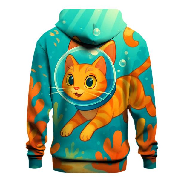 Ocean Reef Diver Cat hoodie styles