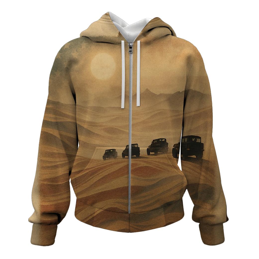 Desert Camo Flag Convoy printed hoodies