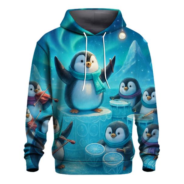 North Pole Penguin Ice Orchestra pullover hoodies