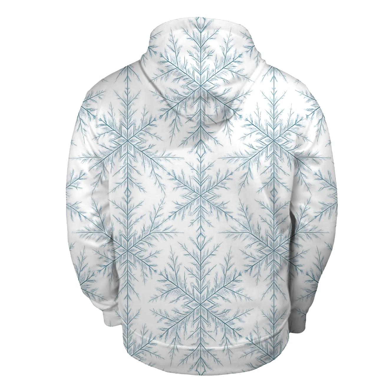 Snowflake Lattice On Icy White hoodie styles
