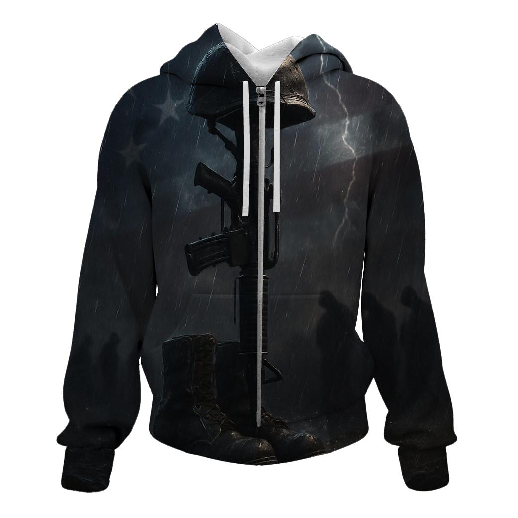 Battlefield Cross In The Stormlight graphic hoodies