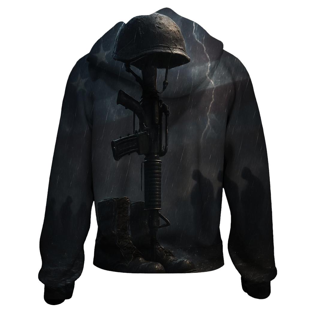 Battlefield Cross In The Stormlight graphic hoodies