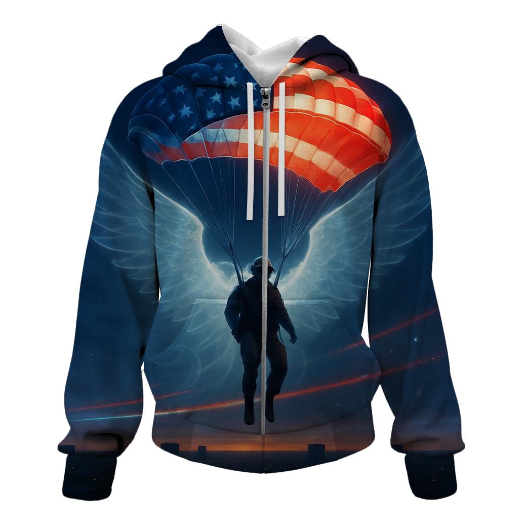 Guardian Angel Paratrooper Descent custom hoodies