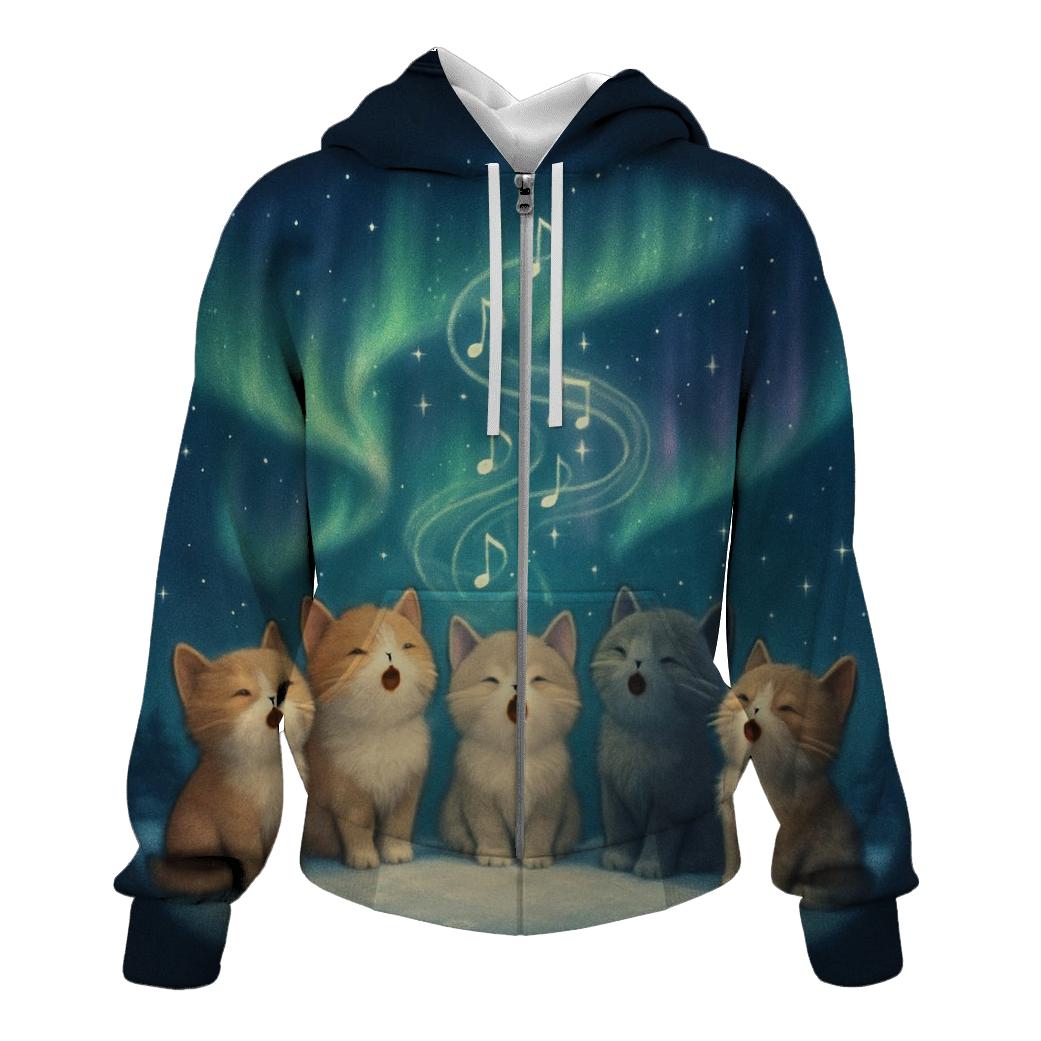 Aurora Symphony Cat Chorus hoodie designs