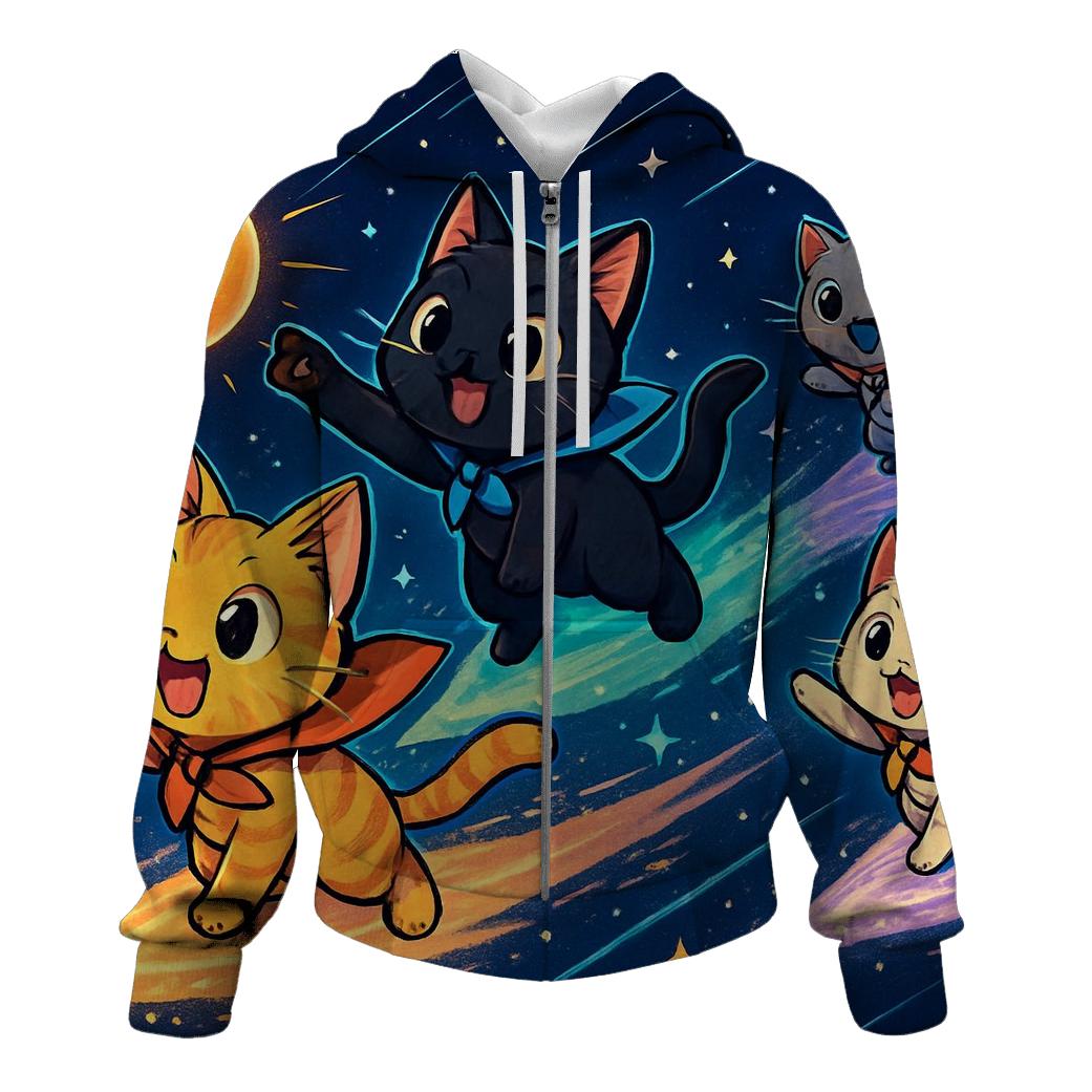Comet Chaser Kitten Parade graphic hoodies