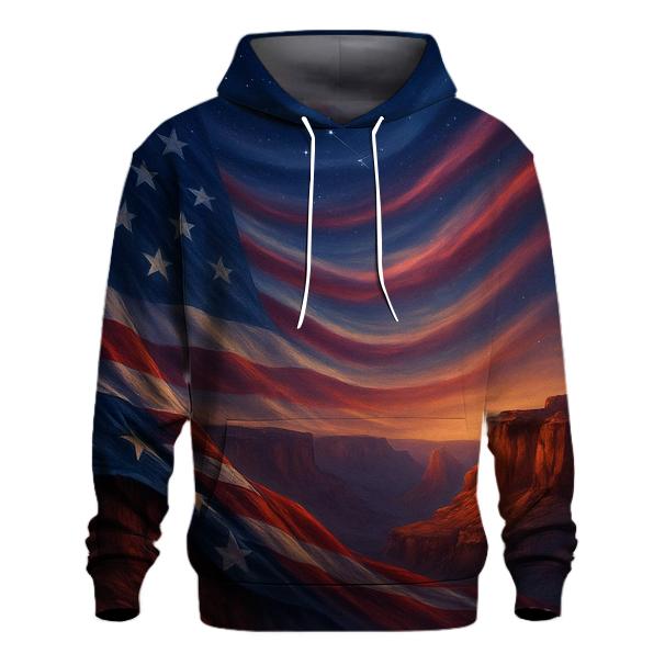 Celestial Stripes Over Canyon Ridge hoodies fashion