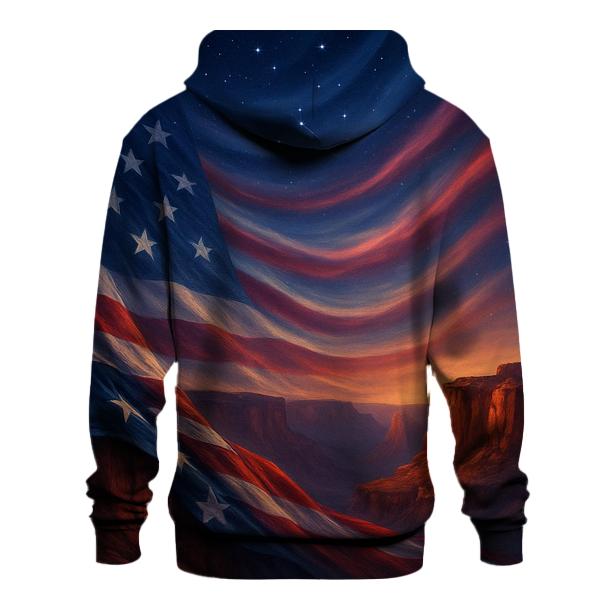 Celestial Stripes Over Canyon Ridge hoodies fashion