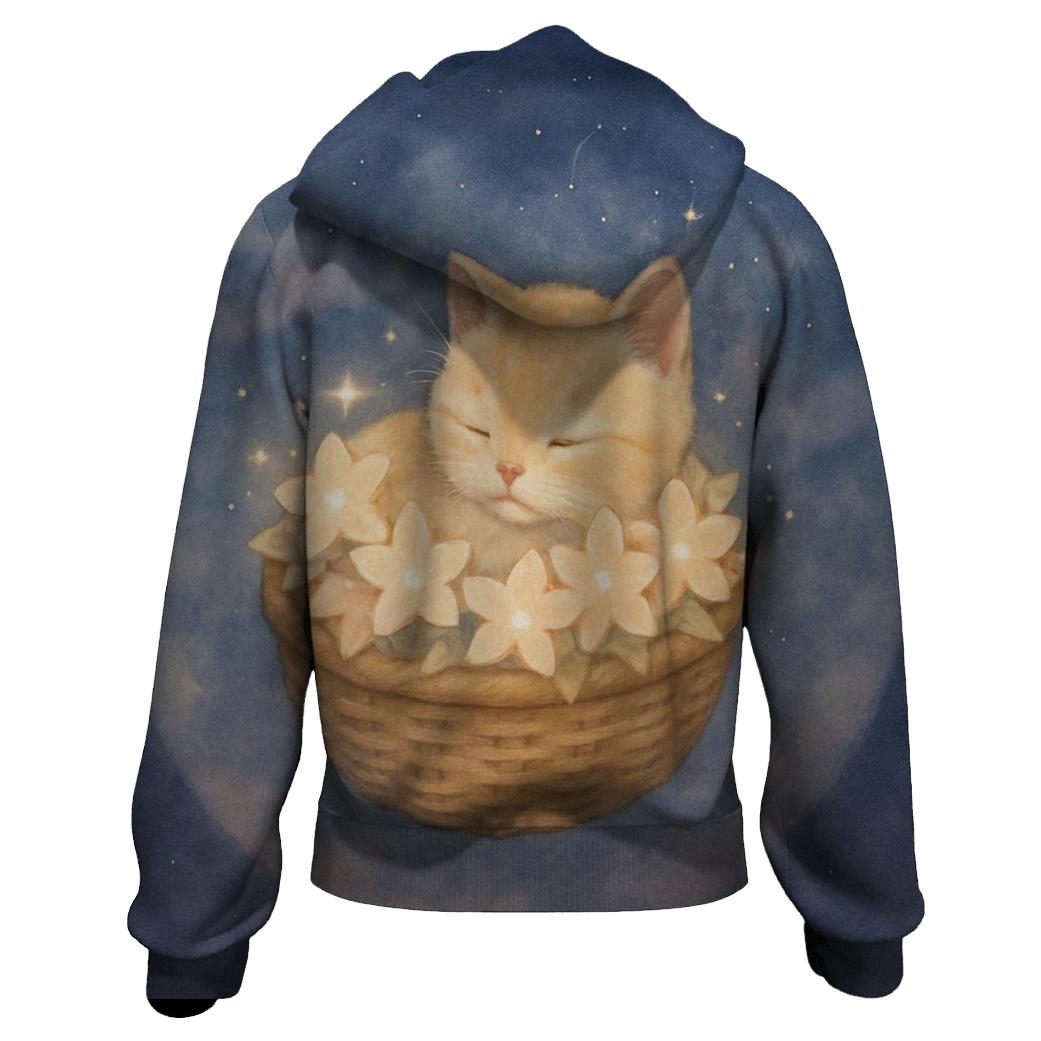 Star Blossom Basket Kitten pullover hoodies