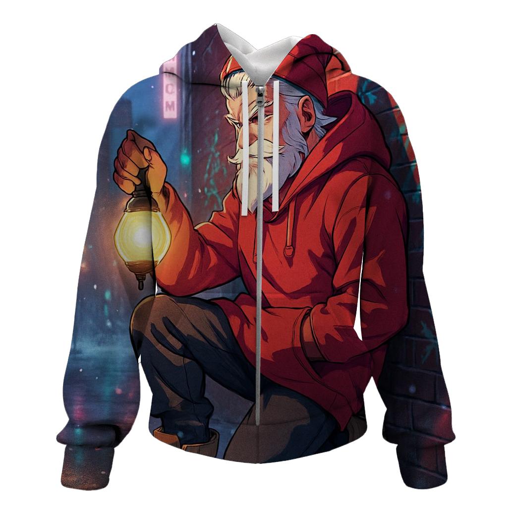 Neon Alley Streetwear Santa graphic hoodies