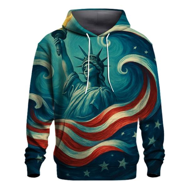 Liberty Rising Through Ocean Waves custom hoodies