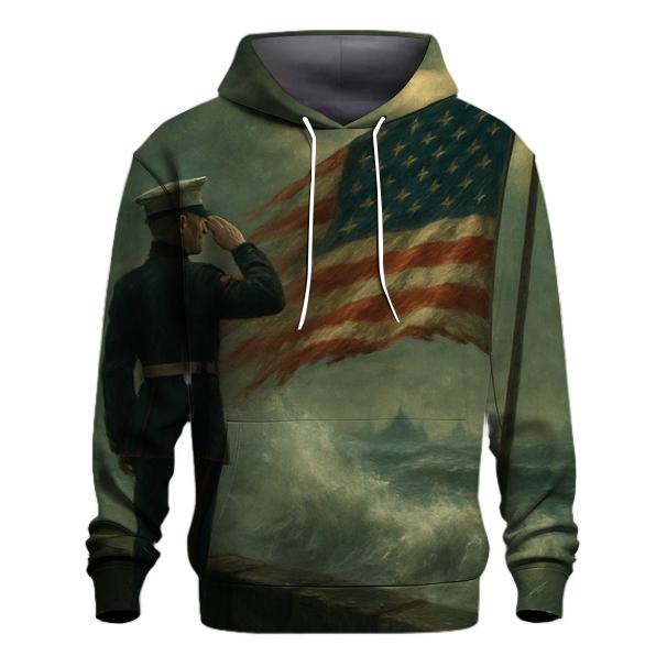 Silent Salute At The Sea Wall designer hoodies
