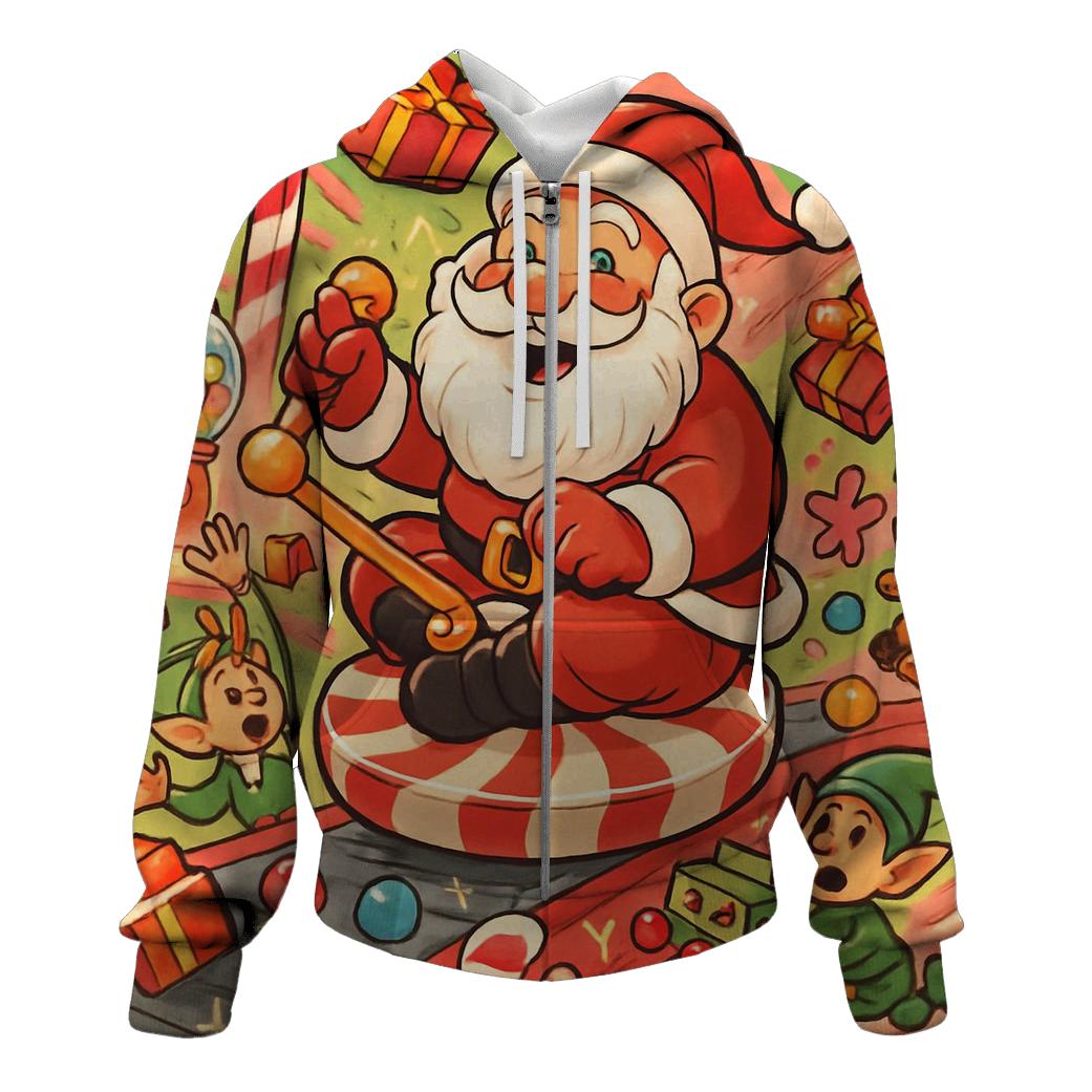 Candy Factory Chaos Santa hoodie styles