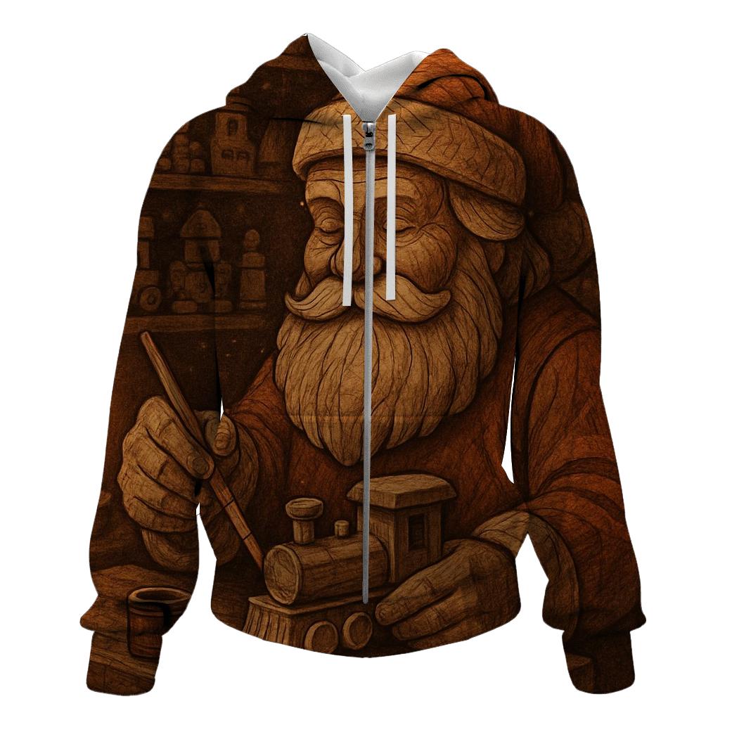 Vintage Toy Maker Santa Nook printed hoodies