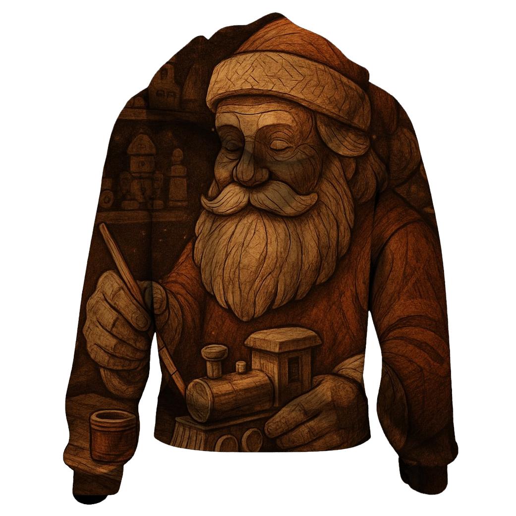 Vintage Toy Maker Santa Nook printed hoodies