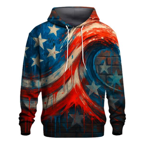 Patriotic Street Graffiti Wave hoodies fashion