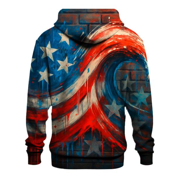 Patriotic Street Graffiti Wave hoodies fashion