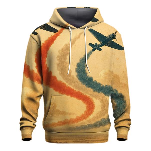 Vintage Airshow Banner Trails premium hoodies