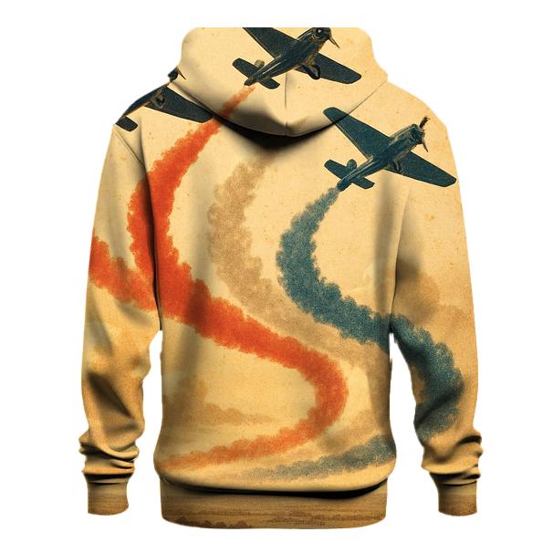 Vintage Airshow Banner Trails premium hoodies