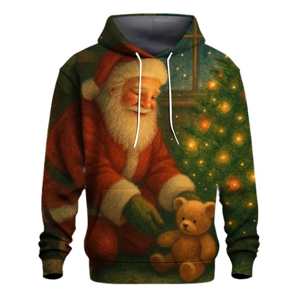 Cozy Storybook Fireplace Santa hoodie designs