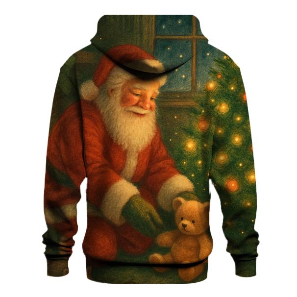 Cozy Storybook Fireplace Santa hoodie designs