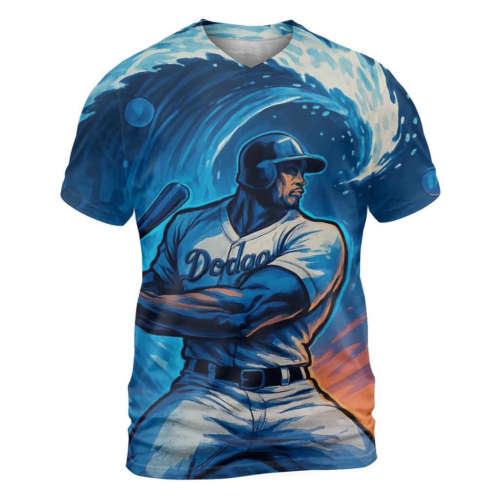 Diamond Wave Blue Storm creative print fashion shirts