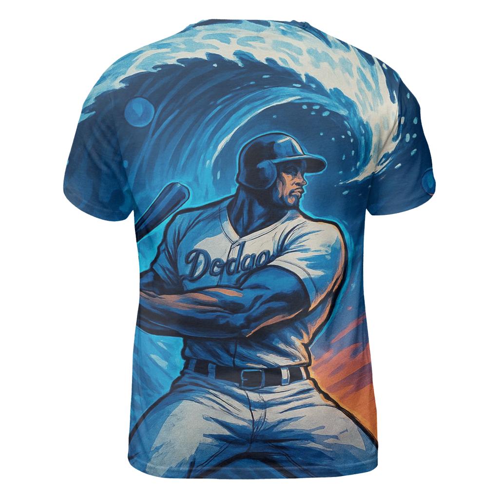 Diamond Wave Blue Storm creative print fashion shirts