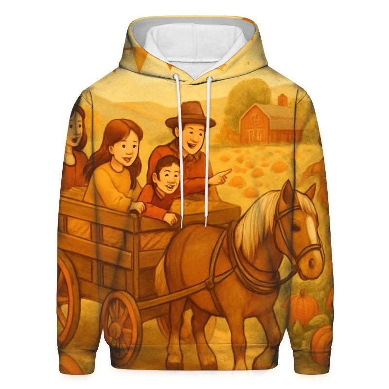 Pumpkin Patch Family Wagon Ride lightweight hoodies
