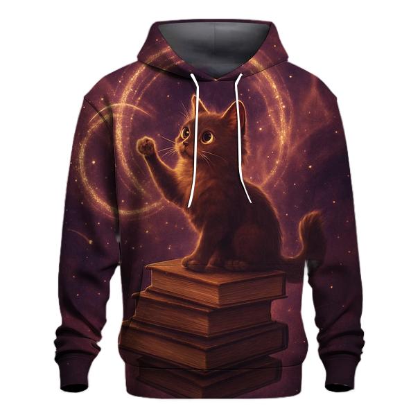 Time Ripple Library Cat zip-up hoodies