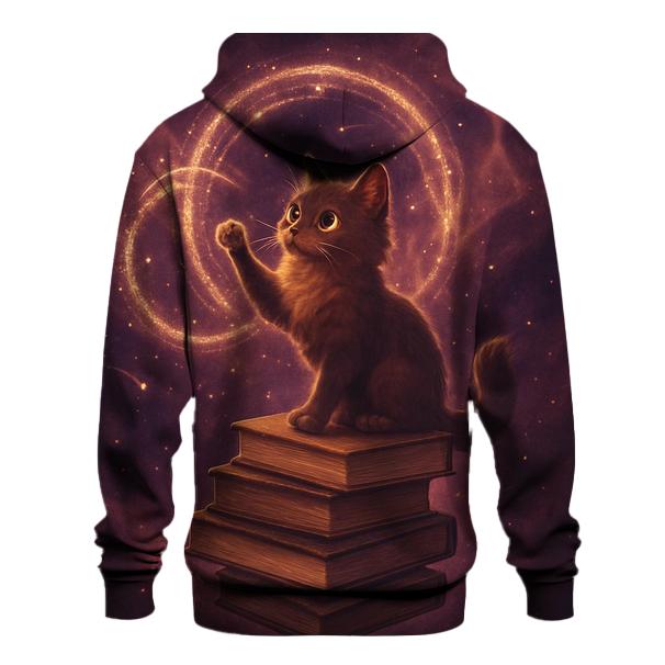 Time Ripple Library Cat zip-up hoodies