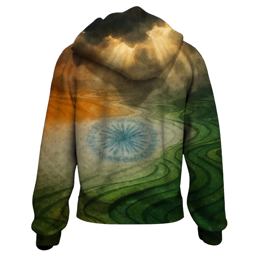 Indian Monsoon Flag Fields hoodie trends
