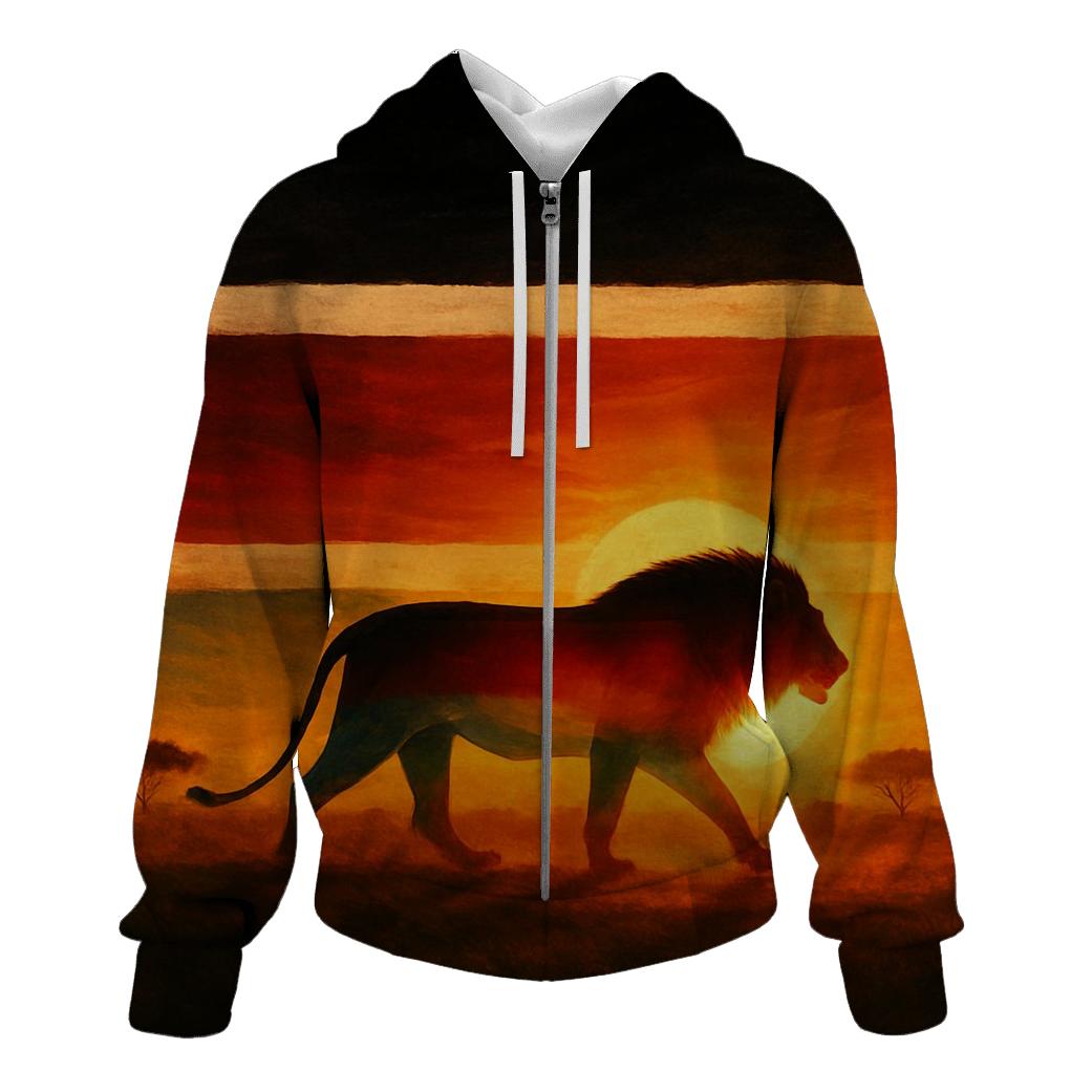 Kenyan Savannah Flag Spirit printed hoodies