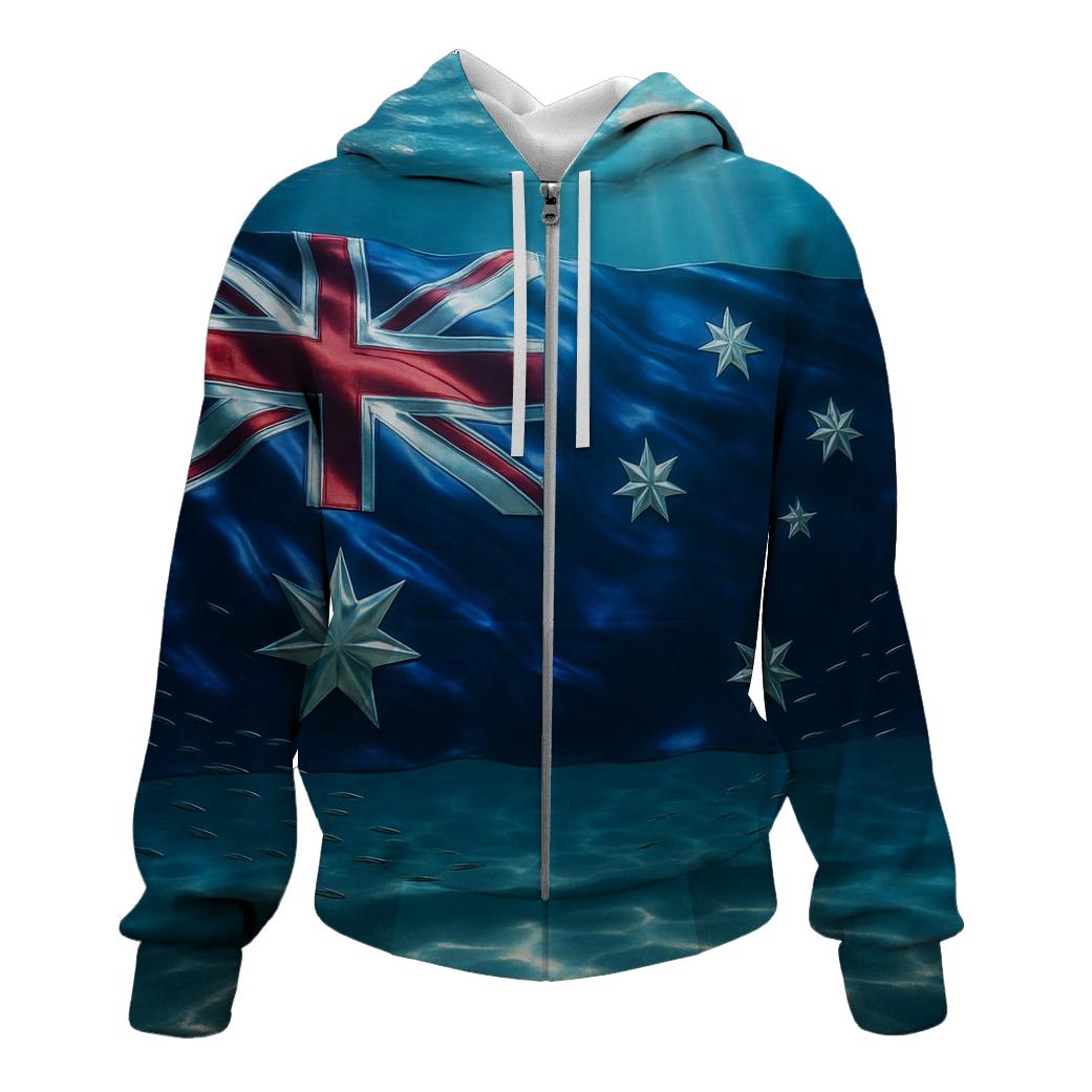 Australian Ocean Flag Currents designer hoodies