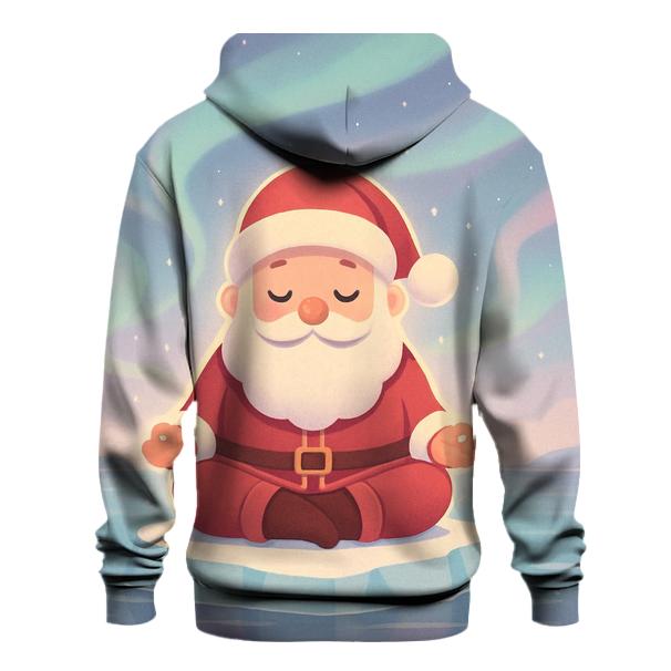 Polar Lights Meditation Santa lightweight hoodies