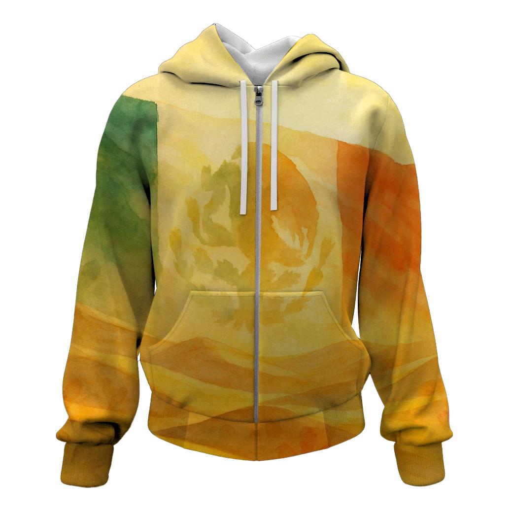 Mexican Desert Flag Bloom graphic hoodies
