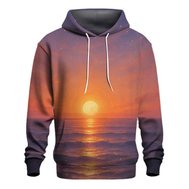 Celestial Tides At Dusk printed hoodies