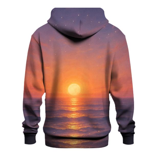 Celestial Tides At Dusk printed hoodies