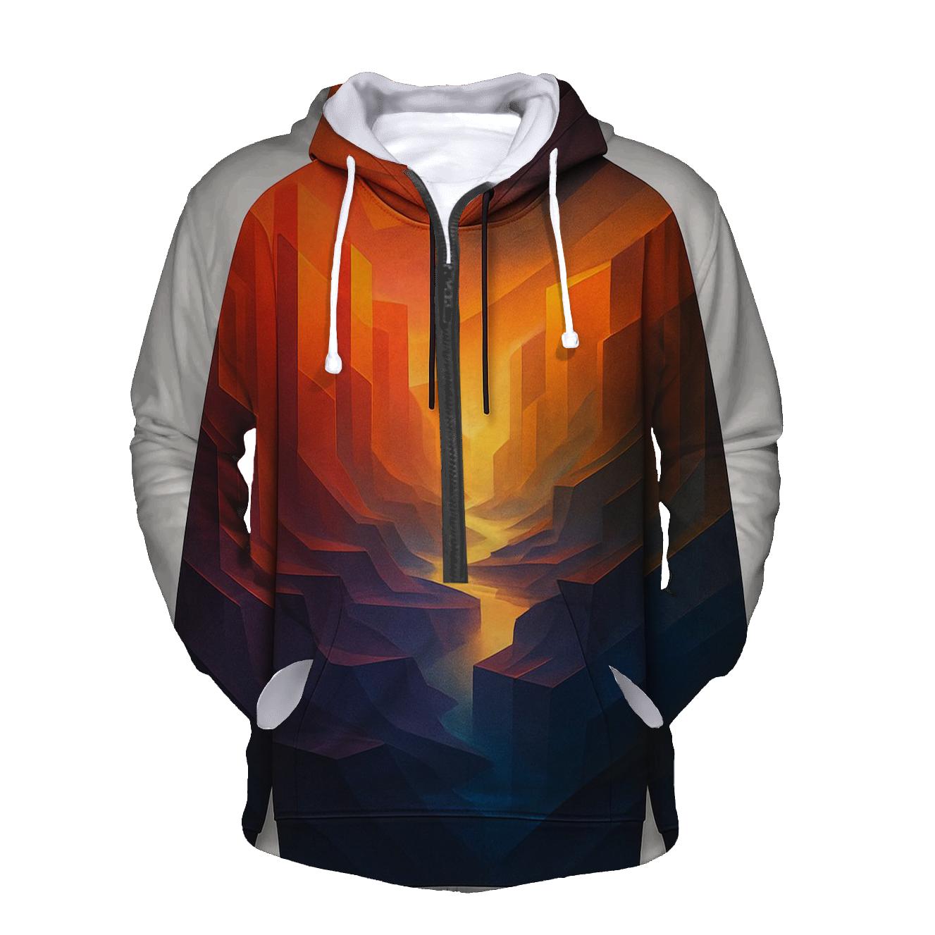 Prismatic Canyon Gradient graphic hoodies
