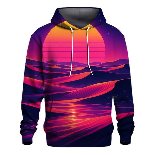 Neon Mirage Sunset Dunes zip-up hoodies