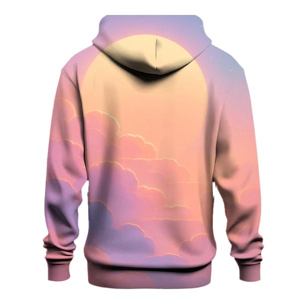 Cloud Steps To The Setting Sun printed hoodies