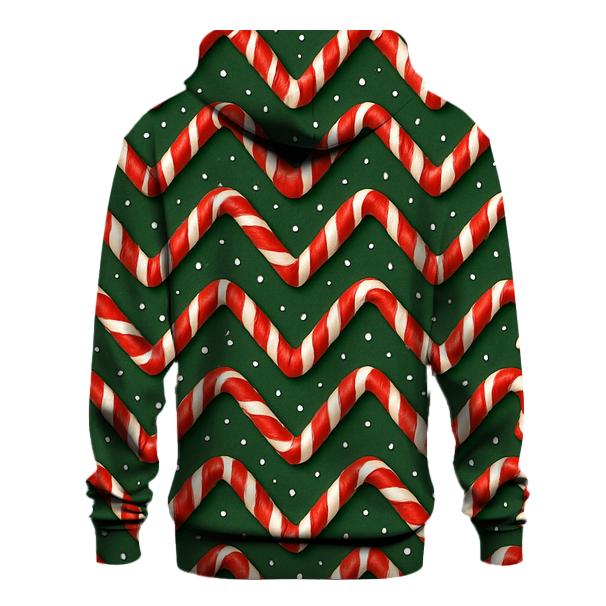 Candy Cane Chevron On Pine Green hoodies fashion