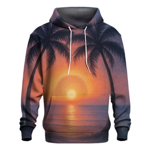 Palm Halo Serenity graphic hoodies