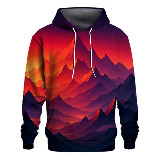 Crimson Peaks In Falling Light zip-up hoodies