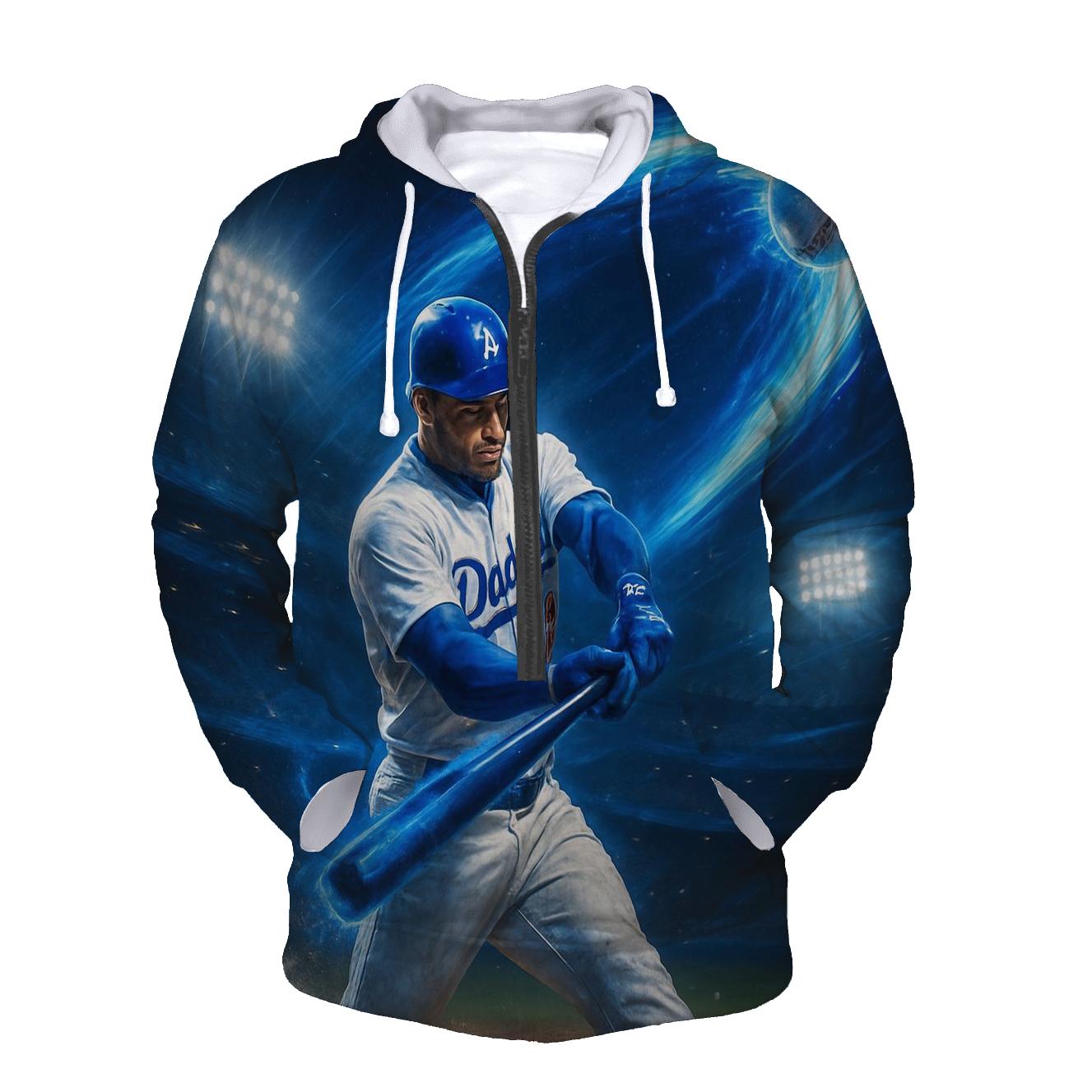 Blue Comet Slugger Surge printed hoodies