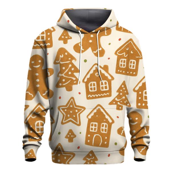 Gingerbread Village Scatter On Cream custom hoodies